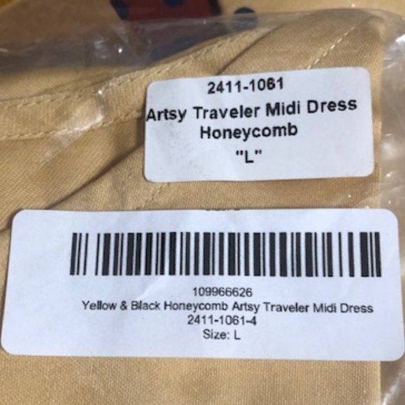 Mata Traders Artsy Traveler Midi Dress Honeycomb NWT - Picture 7 of 7